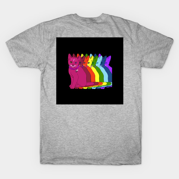 Rainbow Kitty Eight Kitties of ROYGBIV Feeling At Home by ElsewhereArt